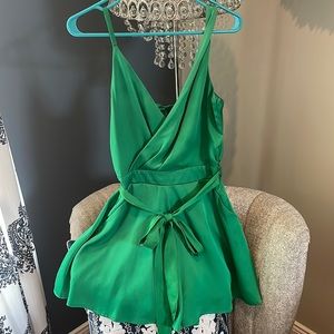 Boutique Green shorts Romper small